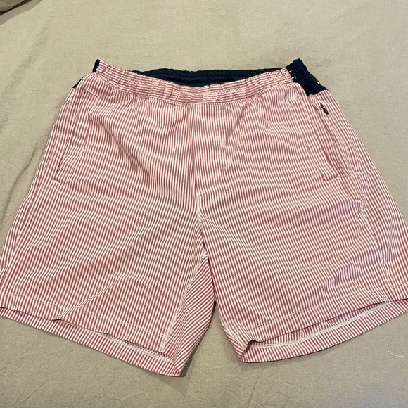 Birddogs Men Swim Hybrids - Red Stripe and Navy - Picture 5 of 10